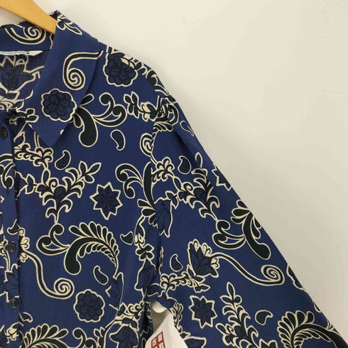 ザラ ZARA PRINTED MIDI SHIRT DRESS プリント ミディ ショート ドレス ワンピース レディース import:XXL