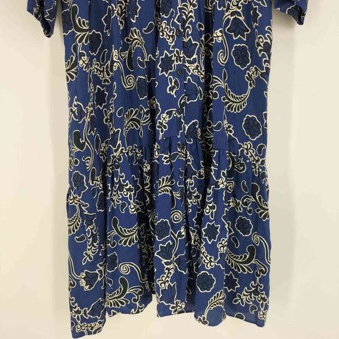 ザラ ZARA PRINTED MIDI SHIRT DRESS プリント ミディ ショート ドレス ワンピース レディース import:XXL