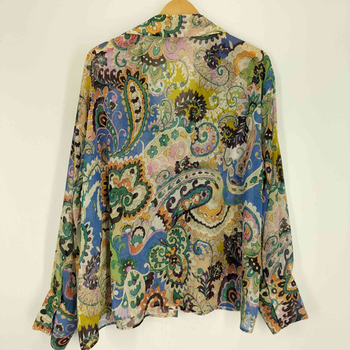 ザラ ZARA 花柄 総柄 シアー シャツ ブラウス レディース import:XL