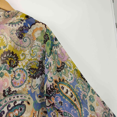 ザラ ZARA 花柄 総柄 シアー シャツ ブラウス レディース import:XL