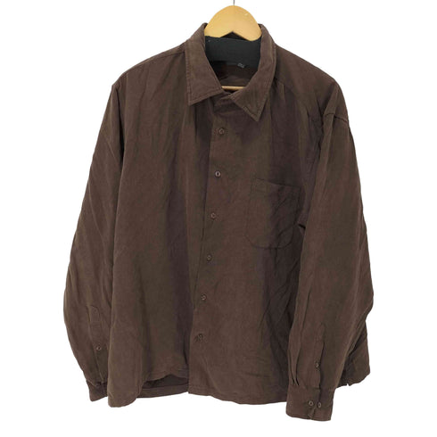 クラフトアンドバロー Croft&Barrow フェイクスエード ロングスリーブシャツ メンズ XXL