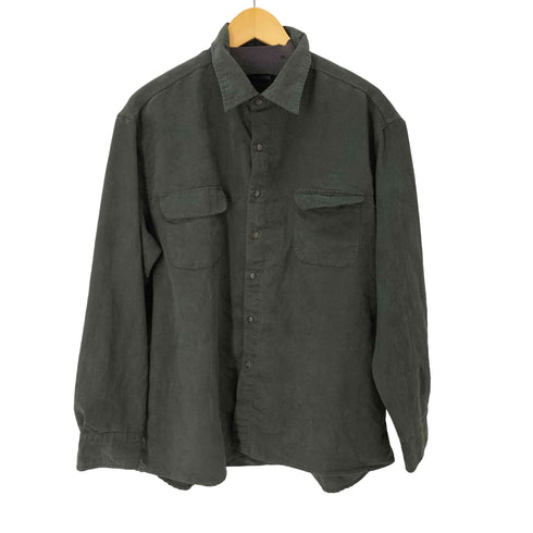 ジョージ GEORGE SUEDED スエード フラップポケット ロングスリーブシャツ メンズ import:XL