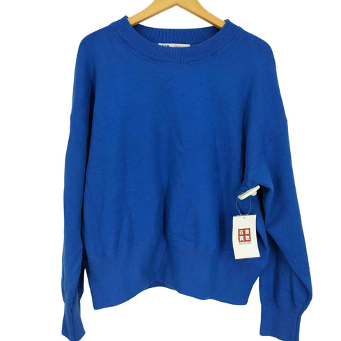ザラ ZARA PLAIN KNIT SWEATSHIRT プレーン ニット スウェット レディース import:M