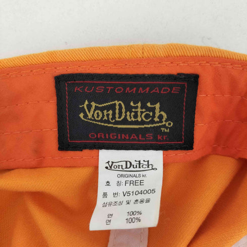 ボンダッチ Von Dutch ブランドロゴ刺繍 6パネルキャップ メンズ