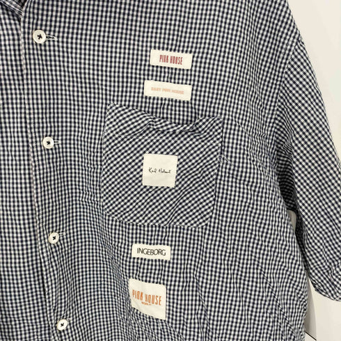 カールヘルム Karl Helmut パッチ ギンガムチェック オープンカラーシャツ レディース JPN:M