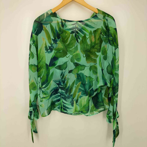 ザラ ZARA ボタニカル 柄 シアートップス スカート セットアップ レディース XS