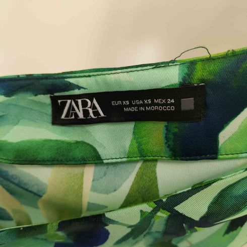 ザラ ZARA ボタニカル 柄 シアートップス スカート セットアップ レディース XS