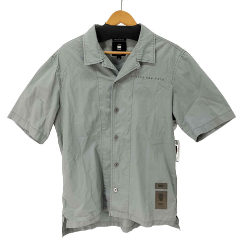 ジースターロー G-STAR RAW S/S フロントロゴ オープンカラーシャツ メンズ import:L
