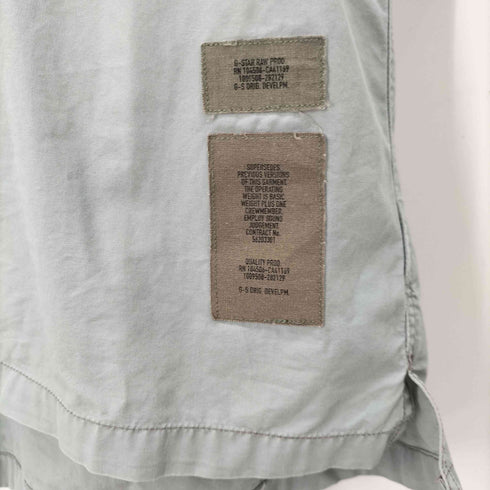 ジースターロー G-STAR RAW S/S フロントロゴ オープンカラーシャツ メンズ import:L