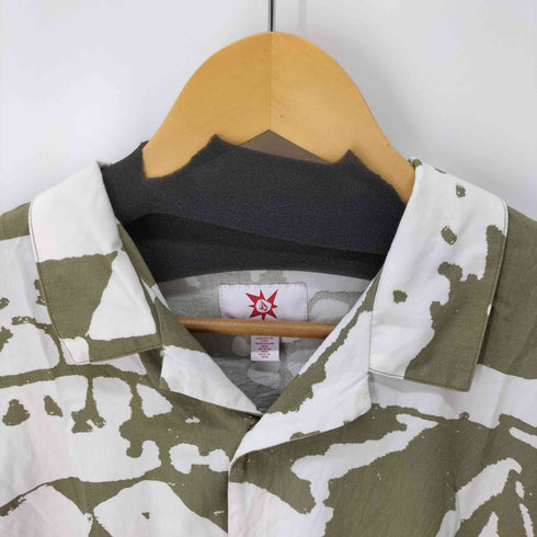 ヴォルコム VOLCOM レーヨン100% S/S 総柄オープンカラーシャツ メンズ import:L