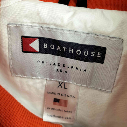 boathouse MADE IN USA バックプリントハーフジッププルオーバー メンズ XL