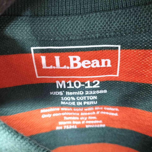 エルエルビーン L.L.Bean 鹿の子 S/Sボーダーポロシャツ レディース JPN:M