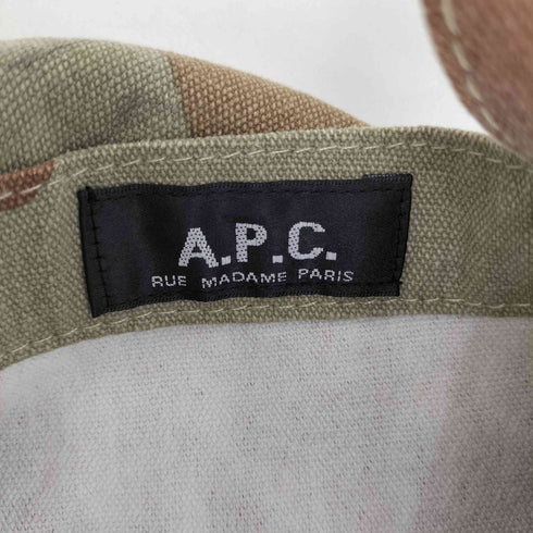 アーペーセー A.P.C. ロゴプリント カモ柄 トートバッグ メンズ
