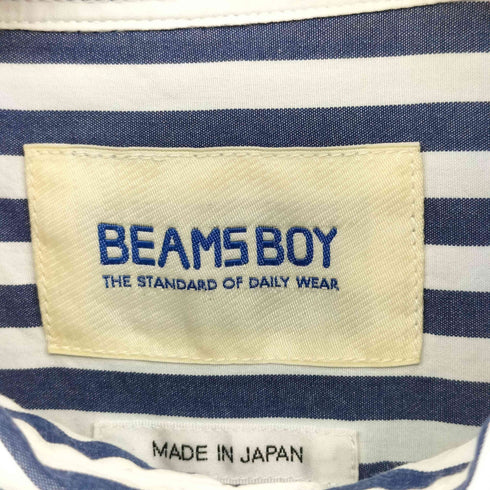 ビームスボーイ BEAMS BOY ストライプ ボタンダウン ワンピース ロングスリーブ レディース