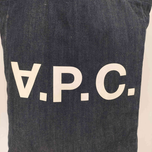 アーペーセー A.P.C. Logo Print Denim Tote Bag メンズ