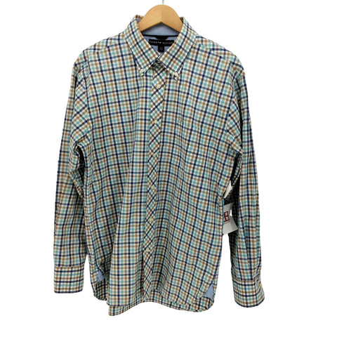 トミーヒルフィガー TOMMY HILFIGER チェック柄 ポケット L/S ボタンダウン シャツ 長袖 メンズ import:L