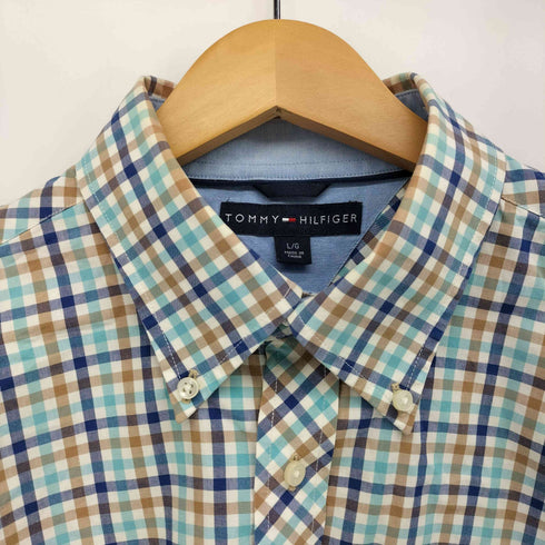 トミーヒルフィガー TOMMY HILFIGER チェック柄 ポケット L/S ボタンダウン シャツ 長袖 メンズ import:L