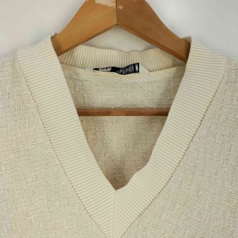 ザラ ZARA Vネック ツイード ニットベスト レディース import:S