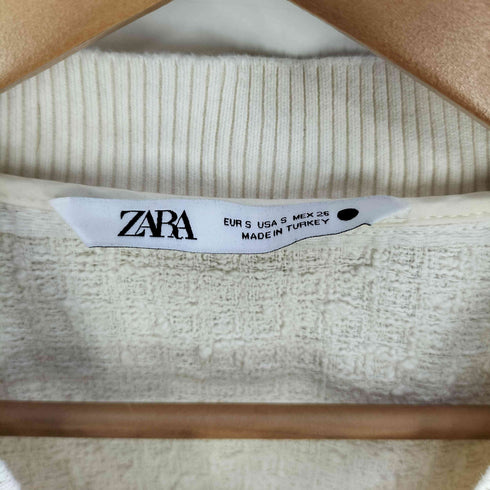 ザラ ZARA Vネック ツイード ニットベスト レディース import:S