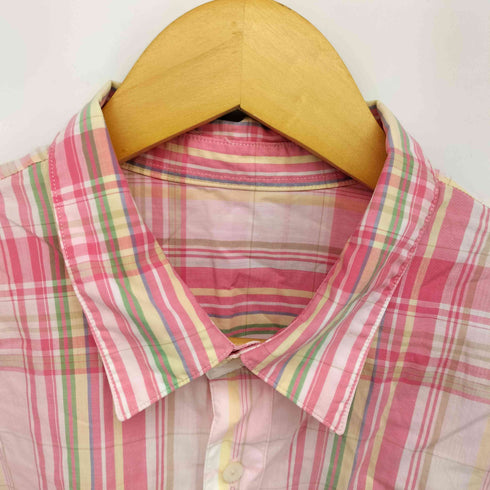 パパス papas マドラスチェック ポケット L/S シャツ 長袖 メンズ JPN:L