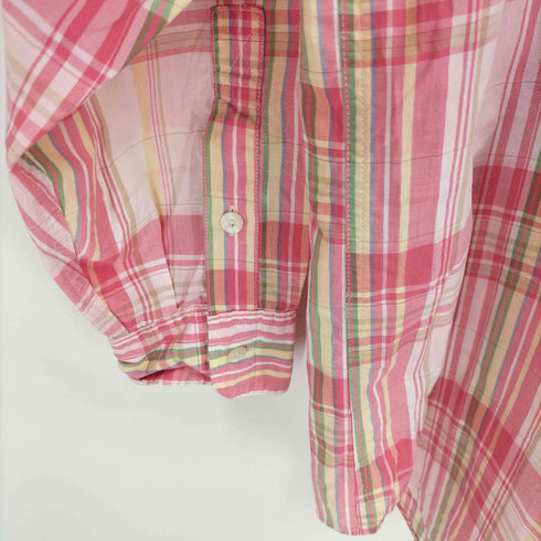 パパス papas マドラスチェック ポケット L/S シャツ 長袖 メンズ JPN:L