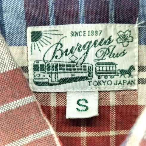 バーガスプラス BURGUS PLUS チェック S/S シャツ メンズ JPN:S