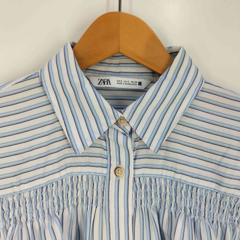 ザラ ZARA シャーリング ストライプ シャツ レディース import:S