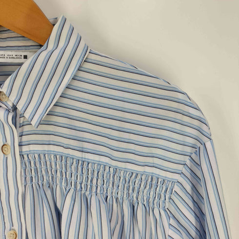 ザラ ZARA シャーリング ストライプ シャツ レディース import:S