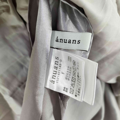 アニュアンス anuans チンツワッシャープリーツマキシスカート レディース FREE