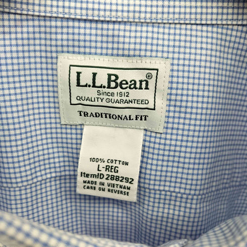 エルエルビーン L.L.Bean WRUINKLE FREE TRADITIONAL FIT ボタンダウン チェックシャツ メンズ L-REG