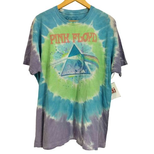 リキッドブルー LIQUID BLUE ダブルステッチ タイダイ染バンドTシャツ メンズ import:XL
