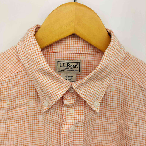 エルエルビーン L.L.Bean 00S チェック柄 リネン S/S ボタンダウン シャツ メンズ import:S