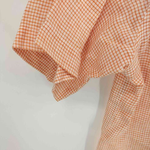 エルエルビーン L.L.Bean 00S チェック柄 リネン S/S ボタンダウン シャツ メンズ import:S