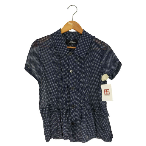 トリココムデギャルソン tricot COMME des GARCONS ドット柄 ラウンドカラー シャツ ブラウス レディース JPN:M