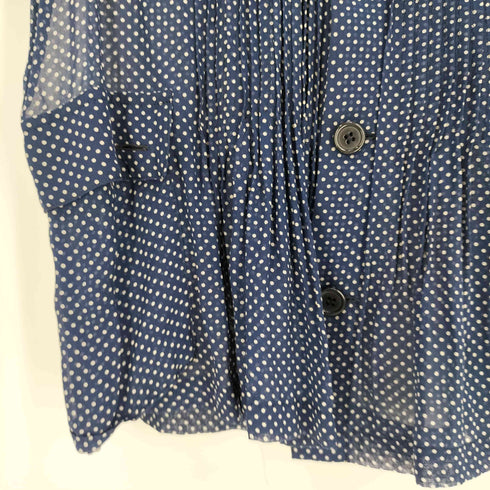 トリココムデギャルソン tricot COMME des GARCONS ドット柄 ラウンドカラー シャツ ブラウス レディース JPN:M