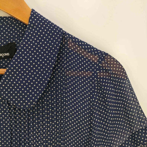 トリココムデギャルソン tricot COMME des GARCONS ドット柄 ラウンドカラー シャツ ブラウス レディース JPN:M