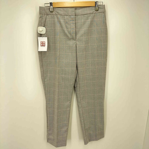 ザラ ZARA チェック柄 テーラードジャケット テーパード スリット パンツ セットアップ レディース 38