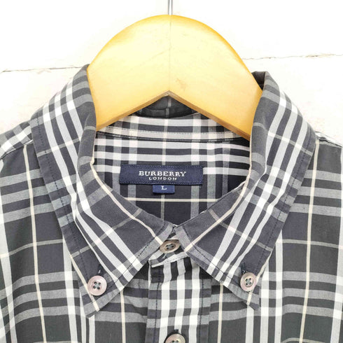 バーバリーロンドン BURBERRY LONDON チェック柄半袖シャツ メンズ L
