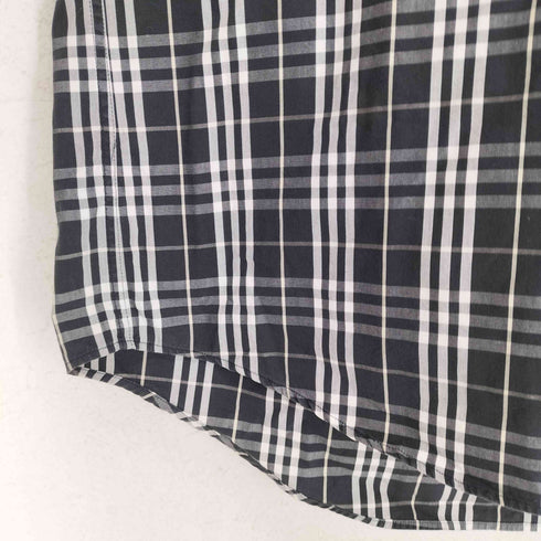 バーバリーロンドン BURBERRY LONDON チェック柄半袖シャツ メンズ L