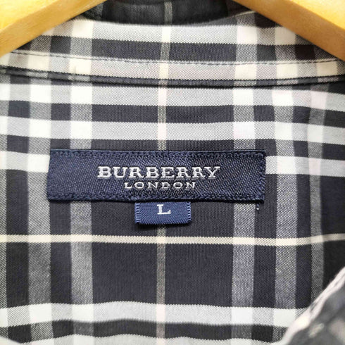 バーバリーロンドン BURBERRY LONDON チェック柄半袖シャツ メンズ L