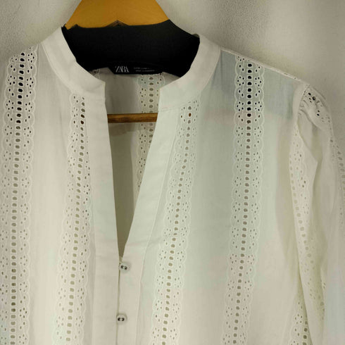 ザラ ZARA カットワーク ブラウス レディース US M