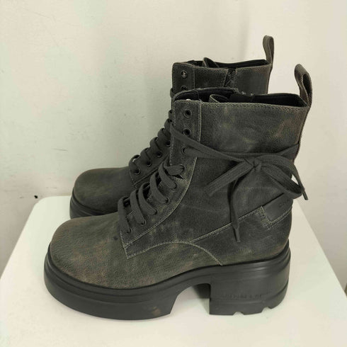 チャールズアンドキース CHARLES&KEITH レースアップ チャンキーアンクルブーツ レディース JPN:24.5