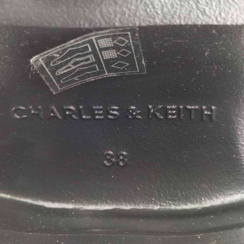 チャールズアンドキース CHARLES&KEITH レースアップ チャンキーアンクルブーツ レディース JPN:24.5