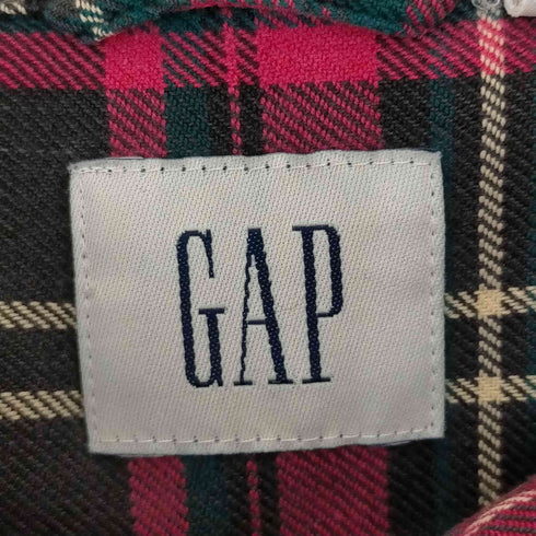 ギャップ Gap 90S 香港製 OLD 白タグ コットンチェックシャツ メンズ import:L