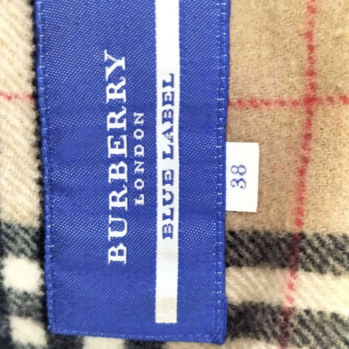 バーバリーブルーレーベル BURBERRY BLUE LABEL 裏地ノバチェック ウールジャケット レディース 38