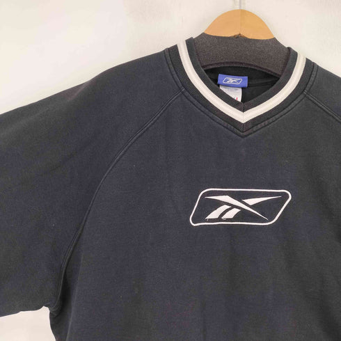 リーボック Reebok 90S Vネック ロゴ刺繍 スウェット メンズ JPN:L