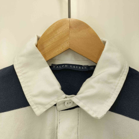 ラルフローレン RALPH LAUREN ポニー刺繍 ボーダー ラガー ポロシャツ レディース import:M