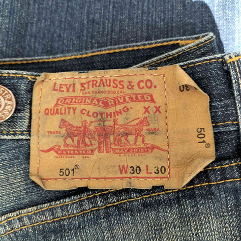 リーバイス Levis CLOT UNIONRAIL 501 ダメージデニムパンツ メンズ 30 30