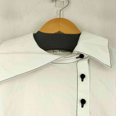 レイビームス Ray BEAMS アシンメトリービックカラーシャツ レディース