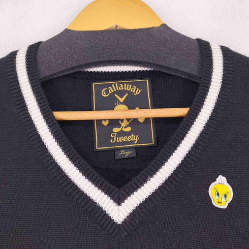 キャロウェイ Callaway レタリング Vネックニット レディース JPN:L